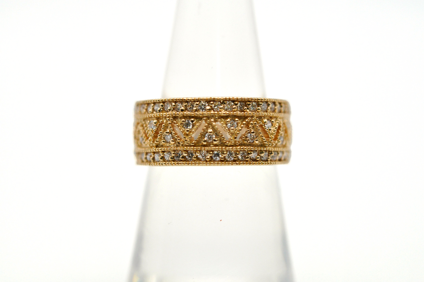 Vintage Yellow Gold Diamond Statement Ring