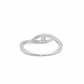 White Gold Eye Ring with a Diamond Accent Stone