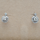 White Gold Halo Diamond Stud Earrings