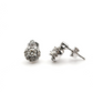 White Gold Halo Diamond Stud Earrings