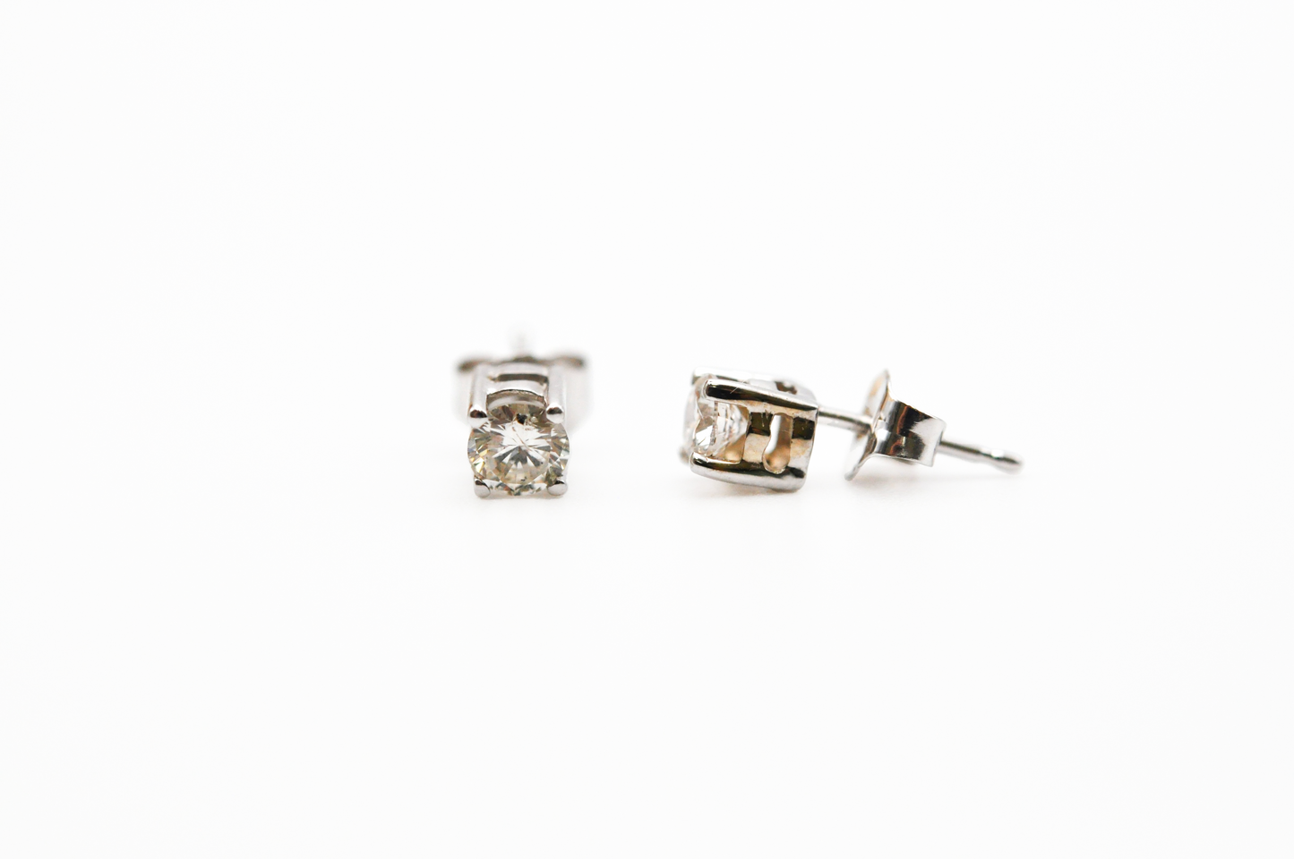 White Gold Diamond Stud Earrings