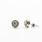 White Gold Halo Diamond Stud Earrings