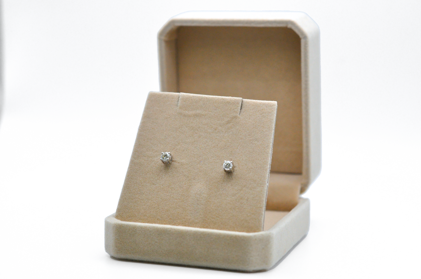 White Gold Diamond Stud Earrings