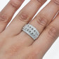 Vintage White Gold Filament Ring with Diamonds