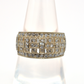 Vintage Yellow Gold Weaved Filament Ring with Diamonds