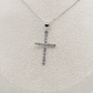 White Gold Large Diamond Cross Pendant/Necklace