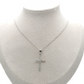 White Gold Large Diamond Cross Pendant/Necklace