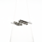 Solid 10K White Gold Stackable Ring with Accent Diamonds