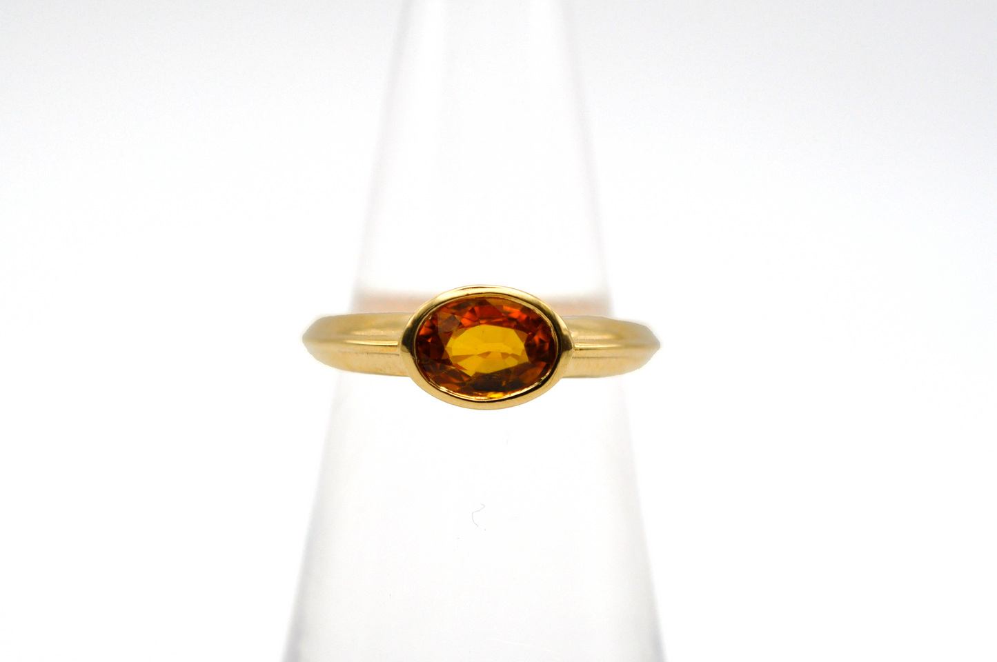 Yellow Gold Bezel Set Citrine Ring