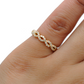 Everyday Yellow Gold Infinity Ring with Pave Diamonds