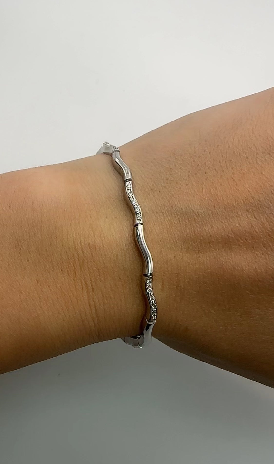 Tennis Bracelet - 14k White Gold - Natural Stones