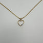 Heart Pendant with Natural Diamond - 10k Yellow Gold
