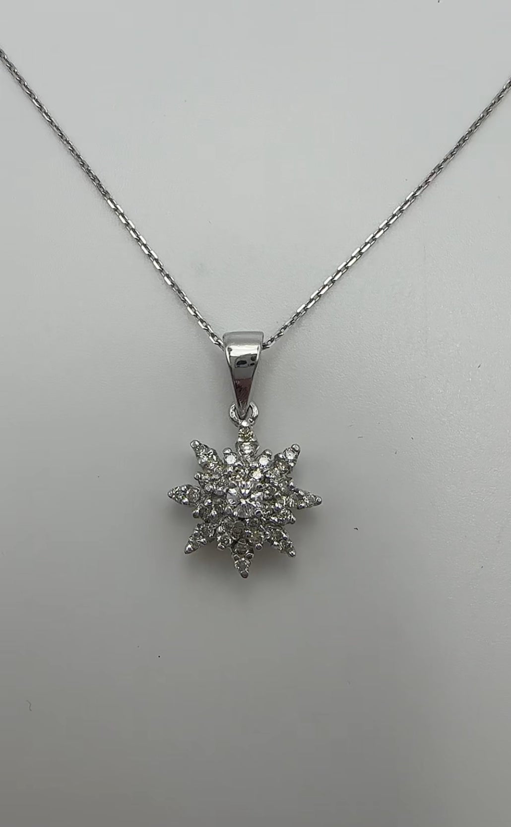Snowflake Diamond Pendant