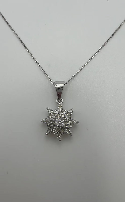 Snowflake Diamond Pendant