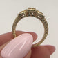 Three Stone Diamond Ring 14k Yellow Gold