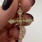Fancy Cross 14k Yellow Gold with Natural Diamonds