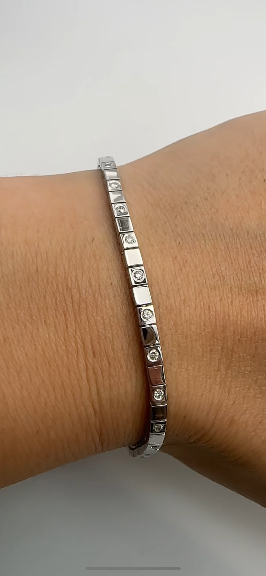 Tennis Bracelet - 14k White Gold with Natural Diamonds