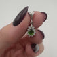 Tsavorite Center Stone Pendant - 14k White Gold - Natural Diamonds