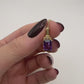 Amethyst Pendant - 14k Yellow Gold with Natural Diamond