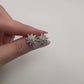 Snowflake Diamond Earrings 14k White Gold