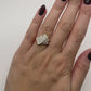 Multi Layer Statement Ring with Natural Diamonds
