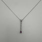 Dropdown Diamond Pendant with Pear Ruby Accent 14k White Gold