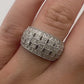 Vintage White Gold Filament Ring with Diamonds