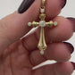 Diamond Gold Cross - 14k Yellow Gold - Natural Diamonds