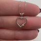 Heart Pendant with Natural Diamond - 10k White Gold